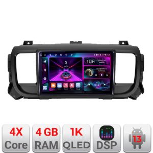 Navigáció Citroen Jumpy Toyota Proace Peugeot Traveler A-jumpy16 4+64 InCell kijelző 1K Android Waze USB internet navigáció Youtube V2