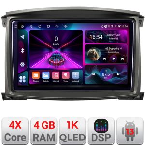 Navigatie Toyota Land Cruiser L100 2002-2006 Android radio gps internet 4+64 InCell Display 1K KIT-L105-automatic+EDT-E210-RK