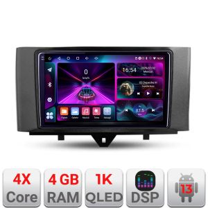 Navigatie Smart For Two 2010-2015 A-Smart10  4+64 InCell Display 1K Android Waze USB Navigatie Internet Youtube Radio