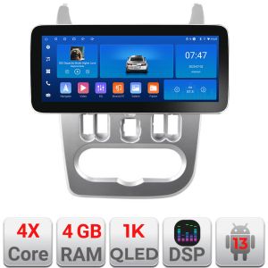 Navigáció Dacia Duster 2010-2012 K-099 Edotec 4+64 12.3 hüvelykes Incell 1K android Wifi 5Ghz gps internet