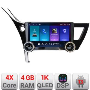 Navigáció Toyota Corolla 2017- Kit-corolla17 Edotec 4+64 10.5 hüvelykes Incell 1K android Wifi 5Ghz gps internet
