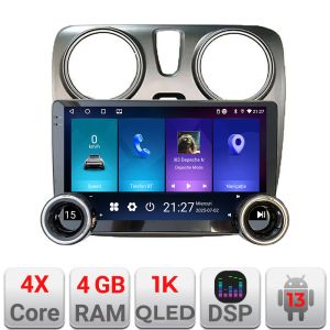 Navigáció Dacia Dokker Edotec 4+64 10,5 hüvelykes Incell 1K android Wifi 5Ghz gps internet