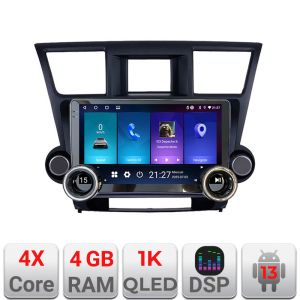 Navigáció Toyota Highlander 2007-2013 Edotec 4+64 10.5 hüvelykes Incell 1K android Wifi 5Ghz gps internet