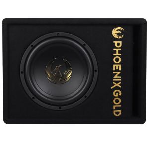 Subwoofer activ Phoenix Gold, difuzor 8", 125 W RMS, 500 W Max, kit de cabluri incluse