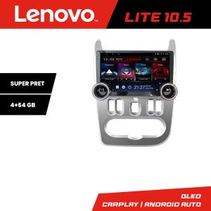 Navigáció Dacia Duster 2010-2012 Kit-099 Lenovo 8 magos 4+64 10.5 hüvelykes Incell 1K android Wifi 5Ghz gps internet