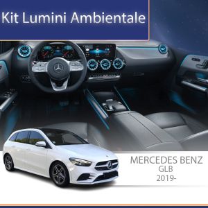 Ambient világítás ajtókárpitok Mercedes GLB lábvezérlés az eredeti rendszeren vagy telefonon