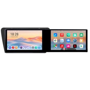 SKODA Navigáció SKODA OCTAVIA 2014-2020 Kézikönyv Készlet-279 Edotec 2 képernyő 8 magos 4+128 21.6 hüvelykes Incell Android Wifi 5Ghz GPS internet