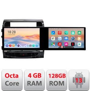Navigáció Toyota Land Cruiser V8 L200 2009-2020 Edotec Incell 1K 10.5 hüvelykes 8 magos 4+128 carplay android auto rádió internet kit-381-type-b+EDT-E211-RK+kit-10-9