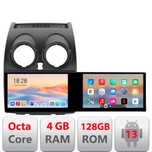 Navigatie Nissan Qashqai Kit-499 Edotec 2 ecrane  8 core 4+128 21.6 inch Incell android Wifi 5Ghz gps internet