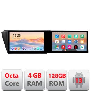 Navigáció Skoda Fabia 2015- Kit-541 Edotec 2 képernyő 8 magos 4+128 21.6 hüvelykes Incell android Wifi 5Ghz gps internet