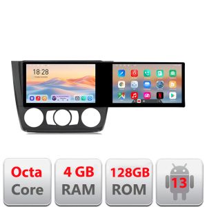 Navigatie BMW Seria 1 E87 2007-2011 clima manuala Kit-bmw117-manual Edotec 2 ecrane  8 core 4+128 21.6 inch Incell android Wifi 5Ghz gps internet