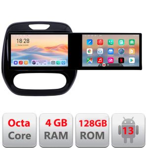 Navigatie Renault Captur 2013-2020 Edotec 2 ecrane  8 core 4+128 21.6 inch Incell android Wifi 5Ghz gps internet  KIT-captur-v2