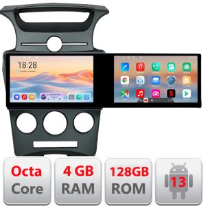 Navigáció Kia Carens 2006-2012 automata klíma Edotec 2 képernyő 8 magos 4+128 21.6 hüvelykes Incell android Wifi 5Ghz gps internet KIT-carens-2006