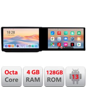 Navigáció Skoda Fabia 2 2009-2014 Edotec 2 képernyő 8 magos 4+128 21.6 hüvelykes Incell android Wifi 5Ghz gps internet Kit-fabia2