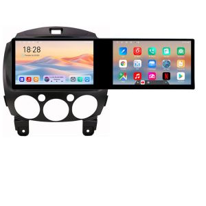 Navigáció Mazda 2 2007-2013 Edotec 2 képernyő 8 magos 4+128 21.6 hüvelykes Incell android Wifi 5Ghz gps internet készlet-mazda2