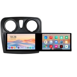 Navigáció Dacia Sandero Logan 2012-2020 Kit-sandero Edotec 2 képernyő 8 magos 4+128 21.6 hüvelykes Incell android Wifi 5Ghz gps internet