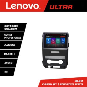 Navigáció Ford F150 2008-2014 Lenovo 8 magos QLED Qualcomm 4+64 360 Android Waze USB Internet Navigáció Youtube Rádió
