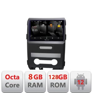 Navigáció Ford F150 2008-2014 Android Octa Core Qualcomm 2K QLED 8+128 DTS DSP 360 4G Optikai