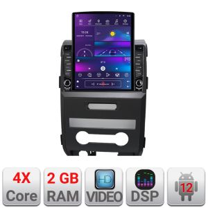 Navigáció Ford F150 2008-2014 Négymagos TESLA típusú képernyő 9.7" Android Rádió Bluetooth Internet GPS WIFI 2+32 DSP