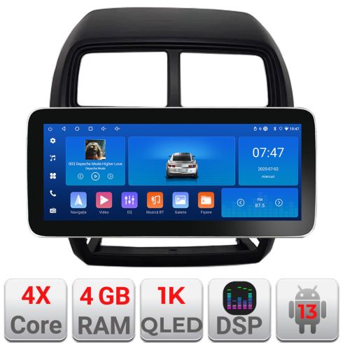 Navigáció Mitsubishi ASX 2017-2021 faceliftes modell Edotec 4+64 12.3 hüvelykes Incell 1K android Wifi 5Ghz gps internet Kit-026-facelift