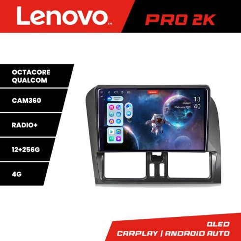 Navigáció Volvo XC60 2014-2018 Lenovo 8 magos QLED 2K 12+256 360 Android Waze USB Internet Navigáció Youtube Rádió