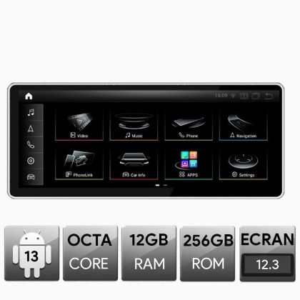 Navigatie Audi A6 C6 MMI2G 2005-2008,  Android, Octa Core, 12+256, 12.3", Qled 2K 2400x900, Qualcomm 680