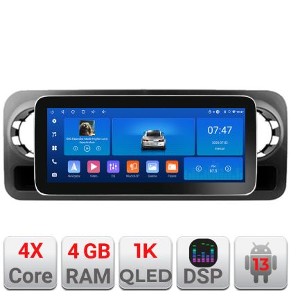 Navigatie Mercedes Sprinter 2018- Edotec 4+64 12.3 inch Incell 1K android Wifi 5Ghz gps internet Kit-sprinter