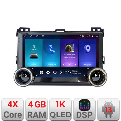 Navigatie Toyota Prado 2007- Edotec 4+64 10.5 inch Incell 1K android Wifi 5Ghz gps internet