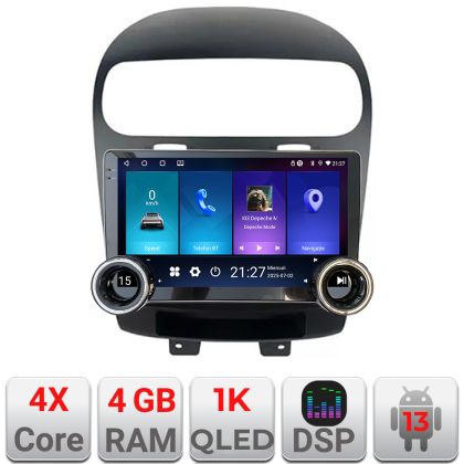 Navigatie Fiat Freemont Dodge Journey 2012-2019 Edotec  4+64 10.5 inch Incell 1K android Wifi 5Ghz gps internet 32
