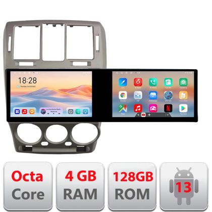 Navigatie Hyundai Getz 2002-2010 Edotec 2 ecrane  8 core 4+128 21.6 inch Incell android Wifi 5Ghz gps internet  kit-getz