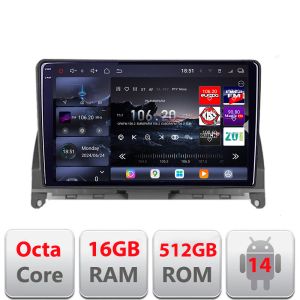 Navigatie Mercedes W204 2008-2012 Edotec Kit-W204 8 core QLED 2K 16+512GB 360 Android Waze USB Navigatie Internet Youtube Radio