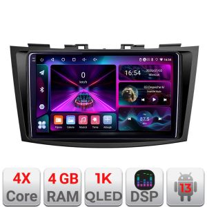 Navigatie Suzuki Swift 2010-2017 A-179  4+64 InCell Display 1K Android Waze USB Navigatie Internet Youtube Radio