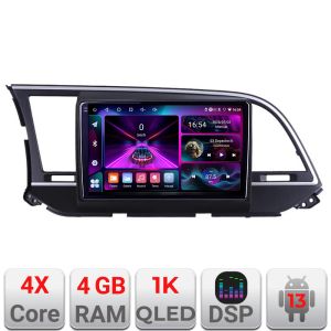 Navigatie Hyundai Elantra 2015-2018 A-581  4+64 InCell Display 1K Android Waze USB Navigatie Internet Youtube Radio