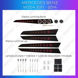 Lumini Ambientale Mercedes Benz W204 set complet cu trimuri control telefon sau sistem original