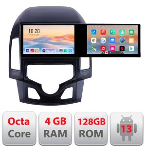 Navigatie Hyundai I30 2009-2012 clima automata Kit-i30automatic Edotec 2 ecrane  8 core 4+128 21.6 inch Incell android Wifi 5Ghz gps internet et