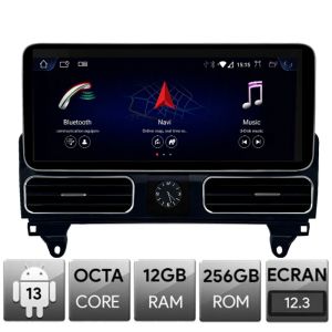 Navigatie dedicata Mercedes Clasa ML GL W166 X166 cu sistem NTG4.5, Android, Octa Core, 12+256, 12.3", Qled 2K 2400x900, Qualcomm 680