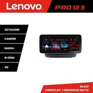 Navigatie Hyundai Genesis Lenovo PRO 8+256 12.3 inch qled android 4G DSP gps internet  Kit-GENESYS