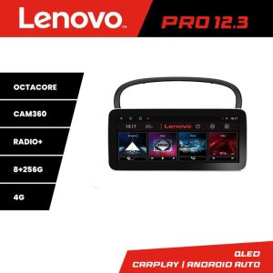 Navigatie Peugeot 607 Lenovo PRO 8+256 12.3 inch qled android 4G DSP gps internet  Kit-607