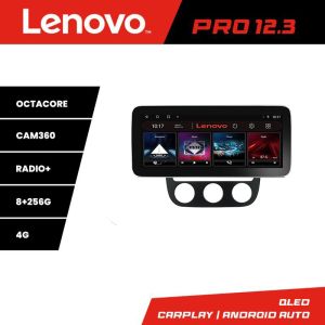 Navigatie VW Golf 5 2004-2010 clima automatica Lenovo PRO 8+256 12.3 inch qled android 4G DSP gps internet  KIT-golf5-automatic