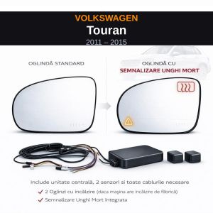 Senzor unghi mort Volkswagen Touran 2011-2015 — oglindă dedicată